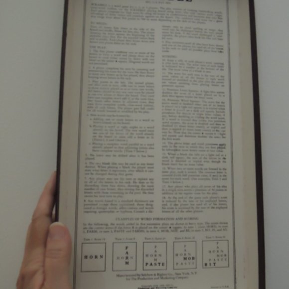 Scrabble Board Game Vtg 1953 Word Game in Burgundy Box COMPLETE - Picture 4 of 12